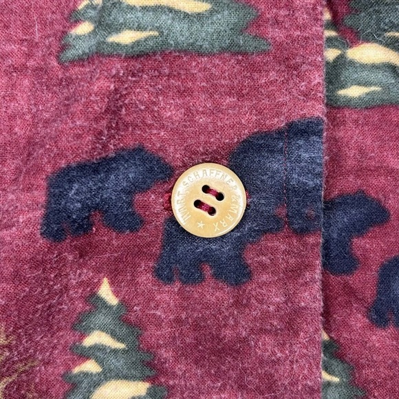 Vintage Bear Moose Forest All Over Print Fleece Long Sleeve Shirt Pajama Top - Picture 6 of 7